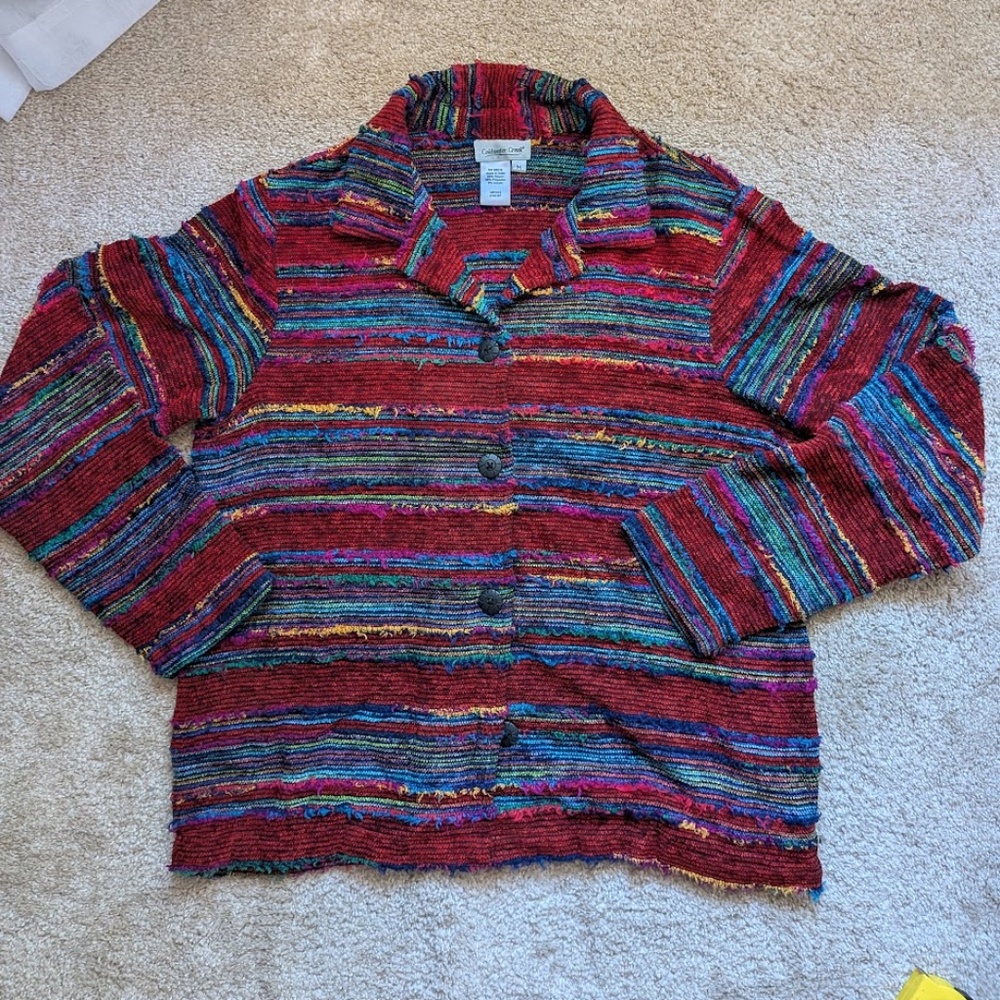 Coldwater Creek Multi Colored Jacket/Blazer - MEDIUM